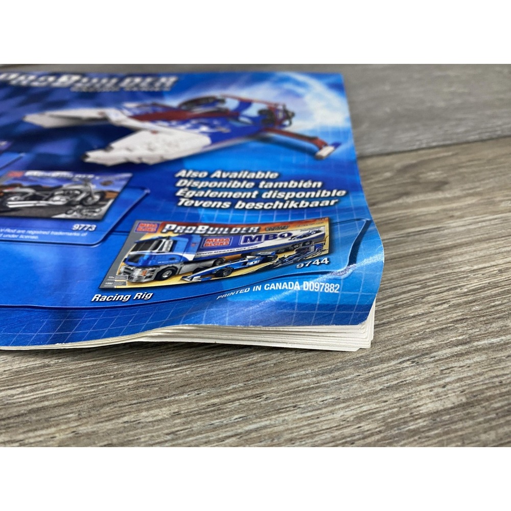 Mega Bloks Probuilder 9788 Cyclone Racer Instruction‎ Manual Booklet Racing Blue - Picture 3 of 9